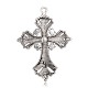 Alloy Latin Cross Clenched Large Gothic Pendants ALRI-J030-28AS-2