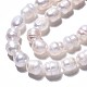 Fili di perle di perle d'acqua dolce coltivate naturali PEAR-N012-07C-4