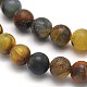Frosted Round Natural Golden Pieterite Beads Strands G-N0166-60-4mm-2