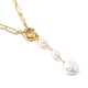 Collares con colgante de perlas barrocas naturales NJEW-JN03086-1