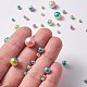 Cuentas de perlas de imitación de plástico ABS del arco iris OACR-YW0001-03G-4