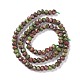 Fili di perle di rondelle di sesamo naturale tinto di diaspro/kiwi diaspro G-E316-A05-3