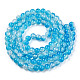 Transparent Crackle Baking Painted Glass Beads Strands DGLA-T003-01A-05-2