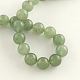 De piedras preciosas naturales aventurina verde hebras de perlas redonda G-R265-10mm-2