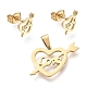 Parures de bijoux en acier inoxydable pour la Saint-Valentin 304 SJEW-K154-24G-1