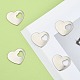 Idee regalo di san valentino per lui 304 ciondolo in acciaio inossidabile con etichetta in bianco con pendenti a forma di cuore X-STAS-M004-04-6