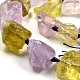 Nuggets natürliches Zitronenquarz und Amethyst Perlen Stränge G-N0135-09-2