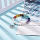 Natural Howlite & Mixed Gemstone Stretch Bracelet with Alloy Lotus Charms BJEW-TA00134-04-2