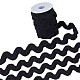 GORGECRAFT 20mm RIC Rac Ribbon 10 Yards Black Wave Sewing Bending Fringe Trim Woven Braided Fabric Lace for DIY Crafts Clothes Dress Embellishment Flower Gift Wrapping Wedding Party Decorations OCOR-GF0002-49D-1