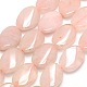 Oval Natural Rose Quartz Beads Strands G-P063-134-1