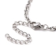 304 braccialetto a catena in corda di acciaio inossidabile per uomo donna BJEW-E031-12P-01-3