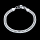 Brass Curb Chain Bracelets BJEW-BB17055-2