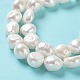 Fili di perle di perle d'acqua dolce coltivate naturali PEAR-Z002-07-4
