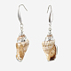 Colliers pendentif coquille spirale électrolytique et ensembles de bijoux boucles d'oreilles SJEW-JS01007-7