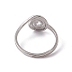 201 Stainless Steel Vortex Adjustable Ring for Women RJEW-C045-07P-3