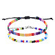 2 set di 2 braccialetti intrecciati in fibra bohémien&nbsp;SH5319-1-1