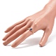10 Uds. 10 anillos de dedo con cuentas de resina y murano de estilo mal de ojo RJEW-JR00478-3