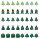 パンダホール エリート 50 個 10 スタイル クリスマス テーマ不透明樹脂カボション  クリスマスツリー  ミックスカラー  24~30x19~29x4.5~9mm  5個/スタイル RESI-PH0002-08-1