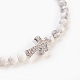 Perles de howlite naturelles étendent bracelets BJEW-JB03823-03-2