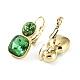 Glass Square Leverback Earrings EJEW-P245-02G-3