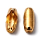 真鍮製ボールチェーンコネクター  ゴールドカラー  7.5x2.5mm  穴：0.8mm  2mmボールチェーンに適合 X-EC309-2G-2