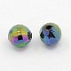 Faceted Round Plated Acrylic Beads PACR-L001-10mm-C-2