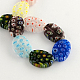 Oval Handmade Millefiori Glass Beads LK-R004-23-2
