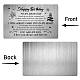 Rectangle 201 carte de portefeuille de transfert thermique vierge personnalisée en acier inoxydable DIY-WH0252-018-4