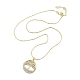 Ожерелья с подвеской из латуни с микропаве и прозрачным кубическим цирконием для женщин NJEW-M009-04G-C-2