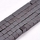 Electroplate Non-magnetic Synthetic Hematite Beads Strands G-J170B-4x4mm-03-1