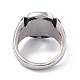 Nudo gótico 304 anillo de dedo de acero inoxidable RJEW-F137-05AS-3