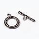 Tibetan Style Alloy Ring Toggle Clasps X-TIBE-2208-AS-LF-2