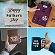 OLYCRAFT 2Pcs Self-Adhesive Silk Screen Printing Stencil Father's Day Theme Silk Screen Stencil Best Dad Reusable Mesh Stencils Transfer for DIY T-Shirt Fabric Painting - 14x19.5cm DIY-WH0337-057-4