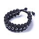 Adjustable Non-Magnetic Synthetic Hematite Braided Bead Bracelets BJEW-I273-E02-1