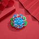 Chinese Style Alloy Enamel Chandelier Components Links X-ENAM-E329-11A-S-9
