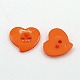 Acrylic Heart Buttons X-BUTT-E086-D-07-2