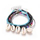 Bracelets de cheville perles de verre AJEW-AN00252-1