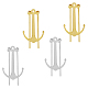 HOBBIESAY 4Pcs 2 Colors Alloy Anchor Bookmark Findings FIND-HY0002-38-1