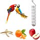 Mangeoires suspendues pour friandises pour oiseaux en acier inoxydable AJEW-GA0002-03-3