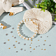Unicraftale 80 pièces 8 styles 3/4/5/6/8mm 304 ensembles de perles d'espacement en acier inoxydable capuchons d'espacement en forme de fleur en métal capuchon de perle capuchons de perles demi-ronds pour la fabrication de bijoux de bracelet STAS-UN0045-31-2