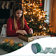 Superfindings ruban en maille de polyester vert 1-7/8 pouce x 19.69 mètres ruban en maille à paillettes ruban filaire ruban pour arbre de Noël pour la décoration intérieure emballage cadeau bricolage artisanat DIY-WH0292-83A-5