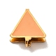 304ステンレス鋼バチカン  エナメル  三角形  ゴールドカラー  ライトサーモン  11x10x3mm  ピン：0.9mm STAS-I193-05G-01-2