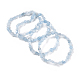 Natural Aquamarine Bead Stretch Bracelets X-BJEW-K213-54-1