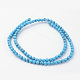 Синтетические нити бирюзового бисера G-G735-13-4mm-2