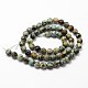 Brins de perles turquoises africaines naturelles (jaspe) X-G-D840-15-4mm-2
