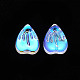 Transparent Spray Painted Glass Charms GLAA-S190-020B-01-2