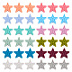 Pandahall 48 pièces 12 couleurs perles de silicone étoile SIL-TA0001-56-1
