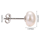 Orecchini a bottone di perle EJEW-Q701-01B-2