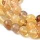 Естественный желтый флюорит бисер нитей&nbsp;G-K340-A03-10mm-02-4