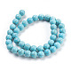 Chapelets de perles en turquoise synthétique X-TURQ-S192-10mm-2-2